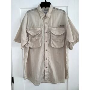 Columbia PFG Short Sleeve Button Up Fishing/Hiking Shirt Men’s Large